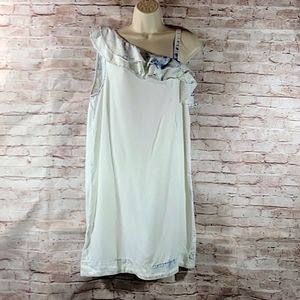 Anthropologie Holding Horses Light Acid Washed Denim Dress Size Small